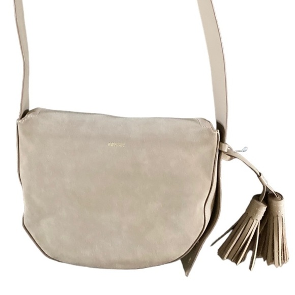 Isaac Mizrahi IMNYC Suede & Leather Crossbody Shoulder Bag Double Tassels NWOT - Picture 10 of 11